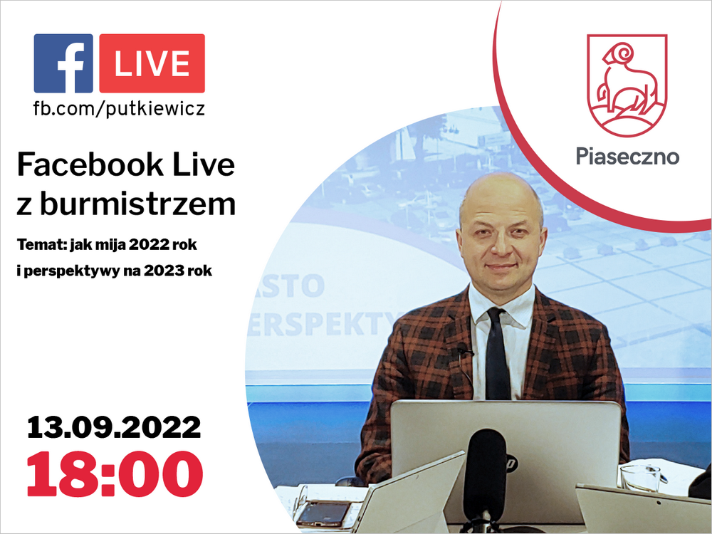Spotkanie FB live z burmistrzem Piaseczna