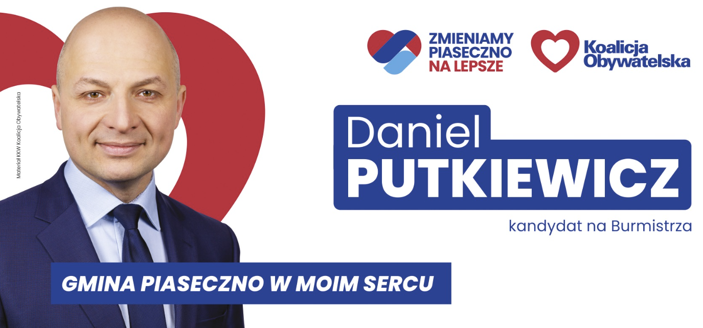 Daniel Putkiewicz kandydat na Burmistrza Miasta i Gminy Piaseczno